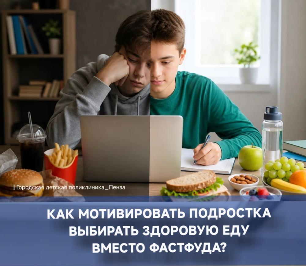 Как мотивировать подростка выбирать здоровую еду вместо фастфуда?  /Врач-педиатр Д.Долотина/